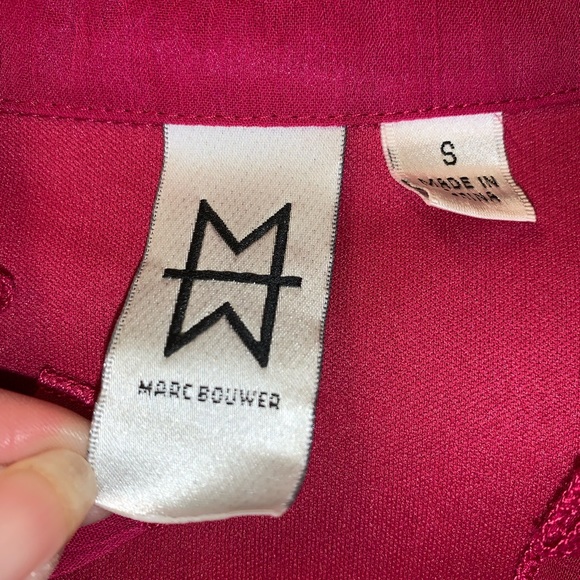 Marc Bouwer Sleeveless Ruffle Blouse color fuschia Size S - Picture 6 of 7